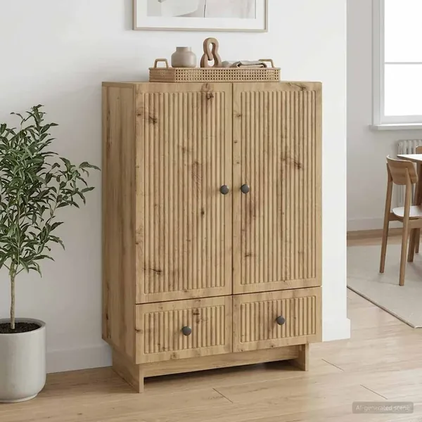 Buffet Chêne Artisanal 66 x 34,5 x 95 cm Bois d’ingénierie