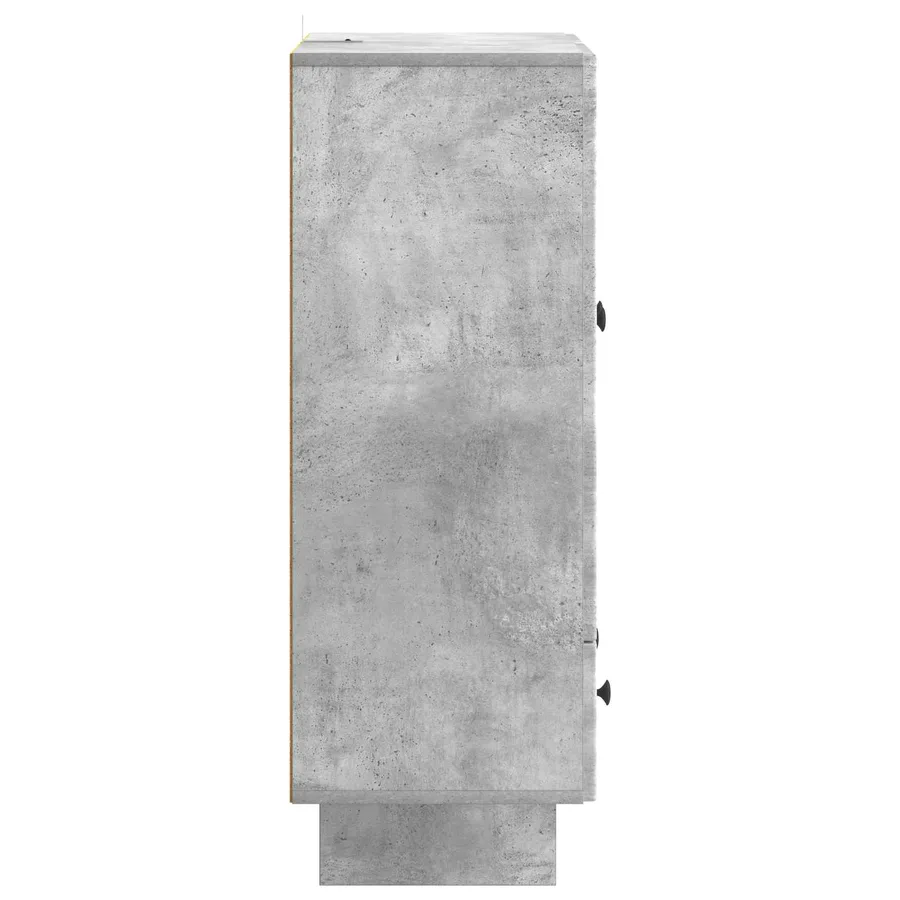 Buffet Gris Béton 66 x 34,5 x 95 cm Bois d’ingénierie - 7