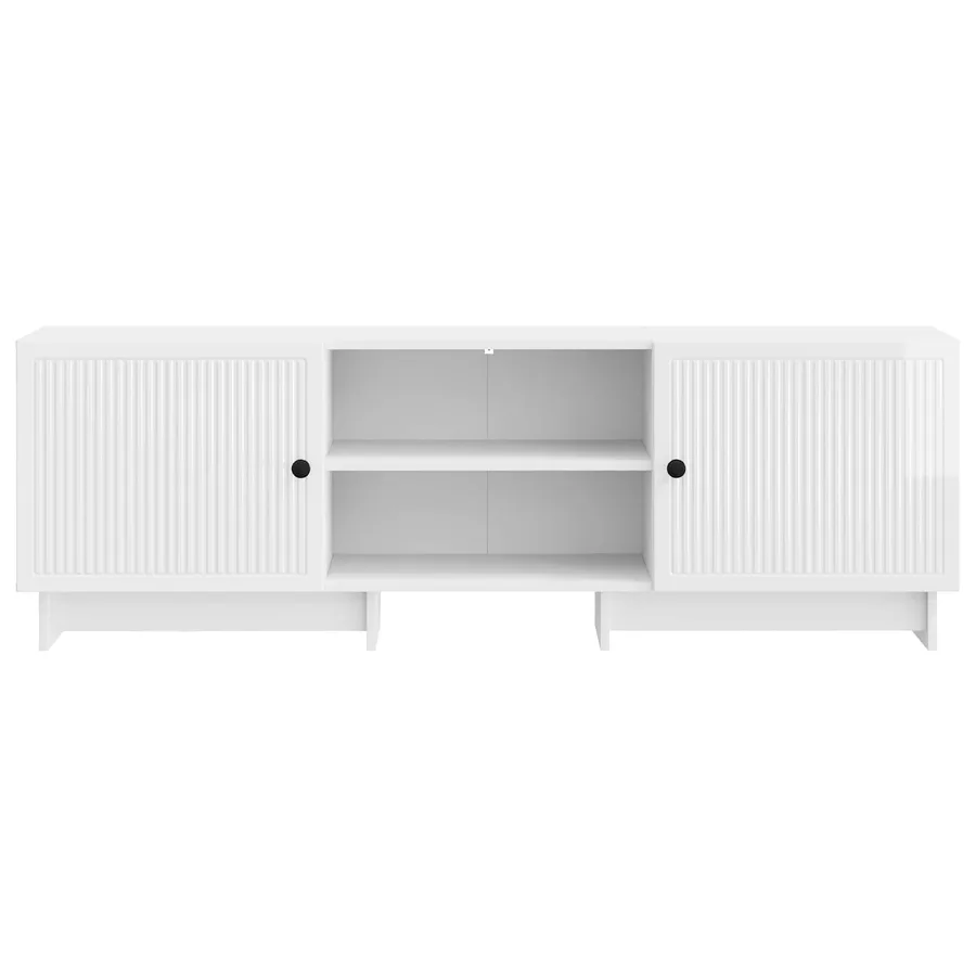 Meuble TV Blanc Brillant 150 x 31 x 50 cm Bois d’ingénierie - 6