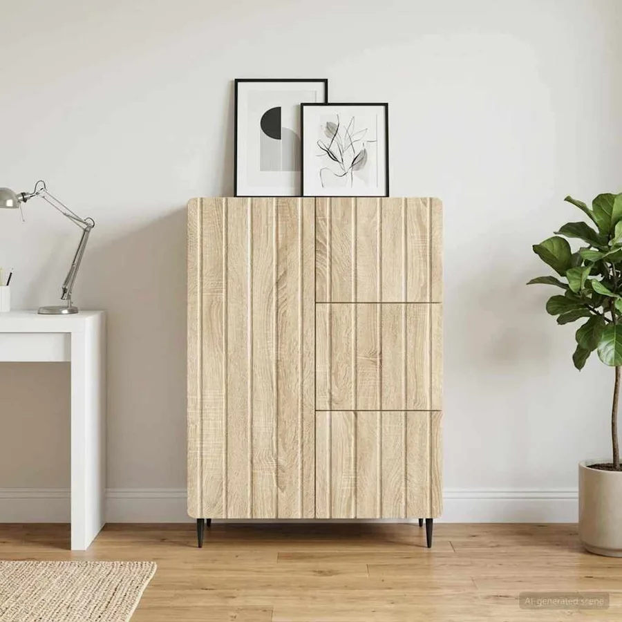 Buffet Chêne Sonoma 66 x 34,5 x 91,5 cm Bois d'ingénierie - 4