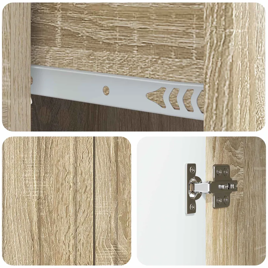 Buffet Chêne Sonoma 66 x 34,5 x 91,5 cm Bois d'ingénierie - 9
