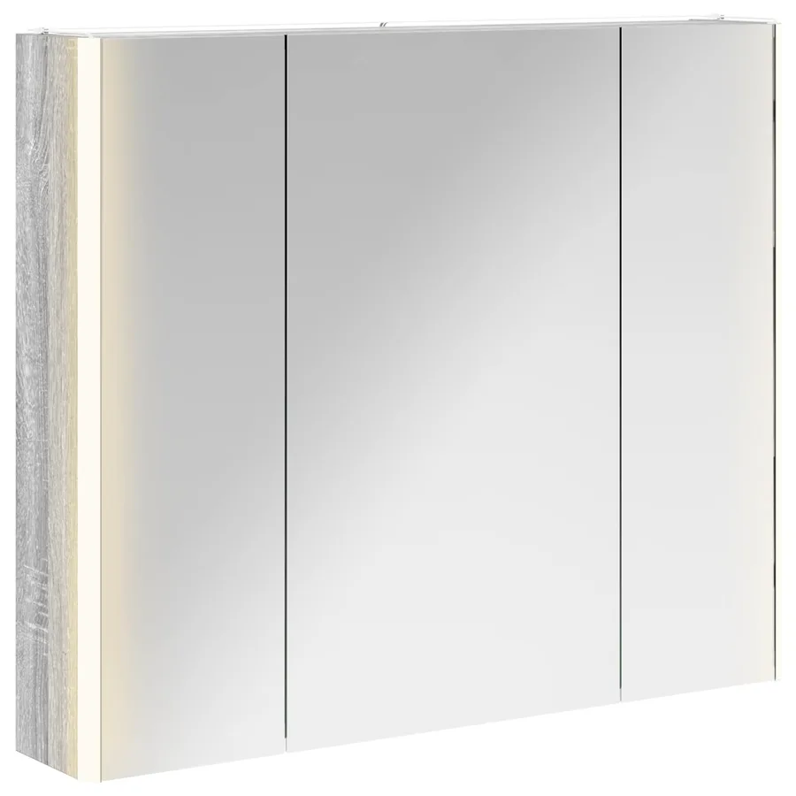 Armoire Miroir de Salle de Bain Gris Sonoma 83,5 x 15,5 x 70 cm - 2