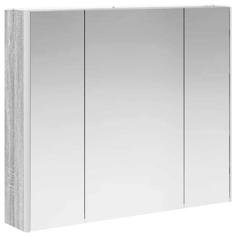 Armoire Miroir de Salle de Bain Gris Sonoma 83,5 x 15,5 x 70 cm - 5