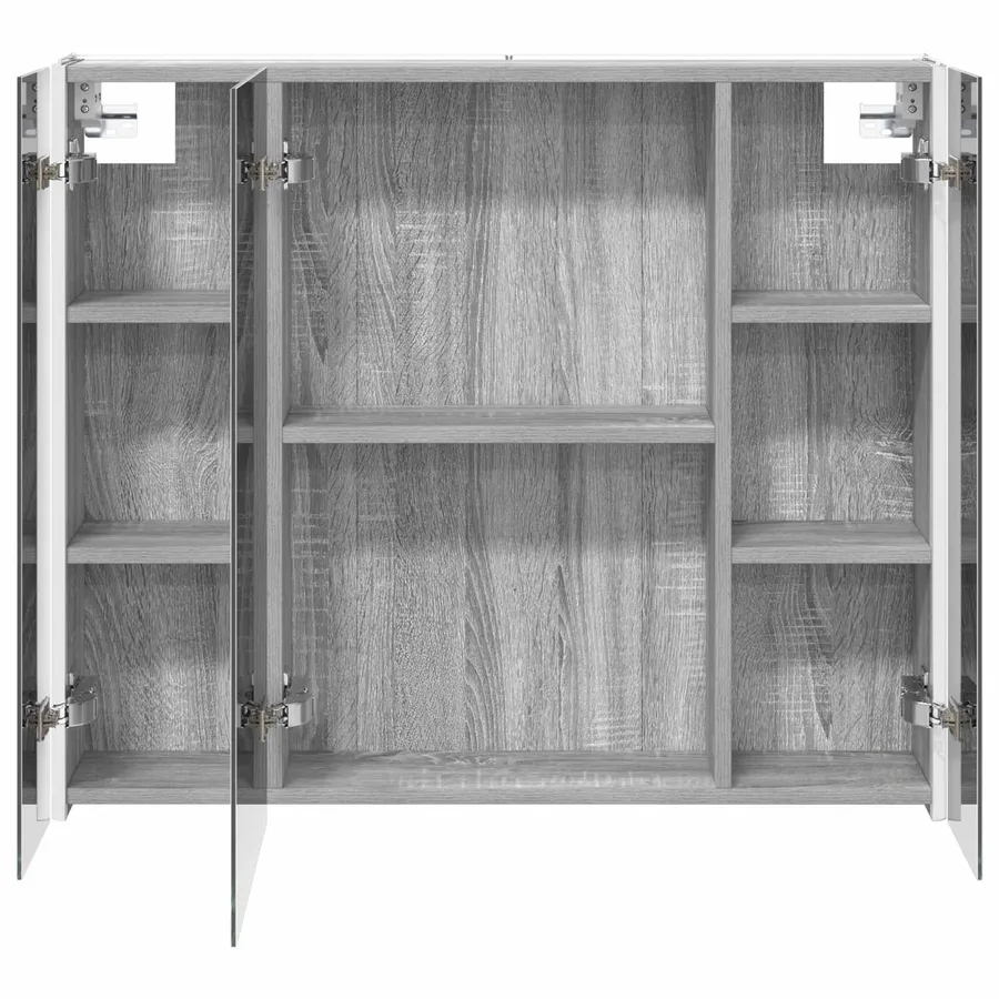 Armoire Miroir de Salle de Bain Gris Sonoma 83,5 x 15,5 x 70 cm - 7