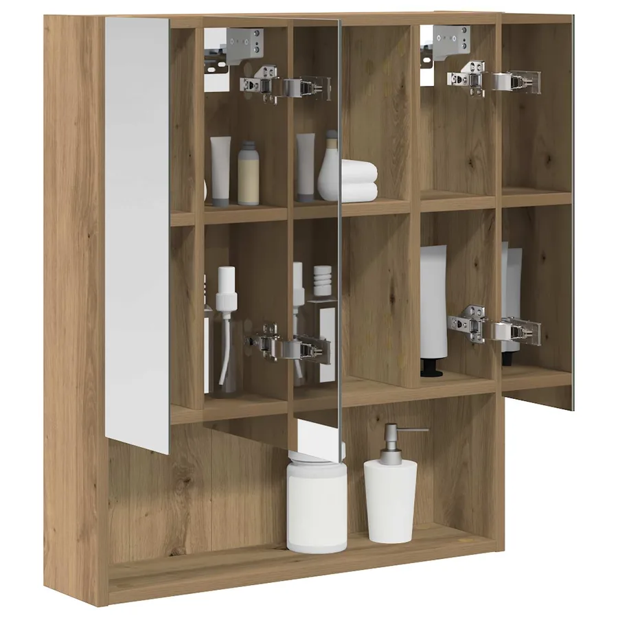Armoire Miroir de Salle de Bain Chêne artisan 60 x 14.5 x 70 cm - 3