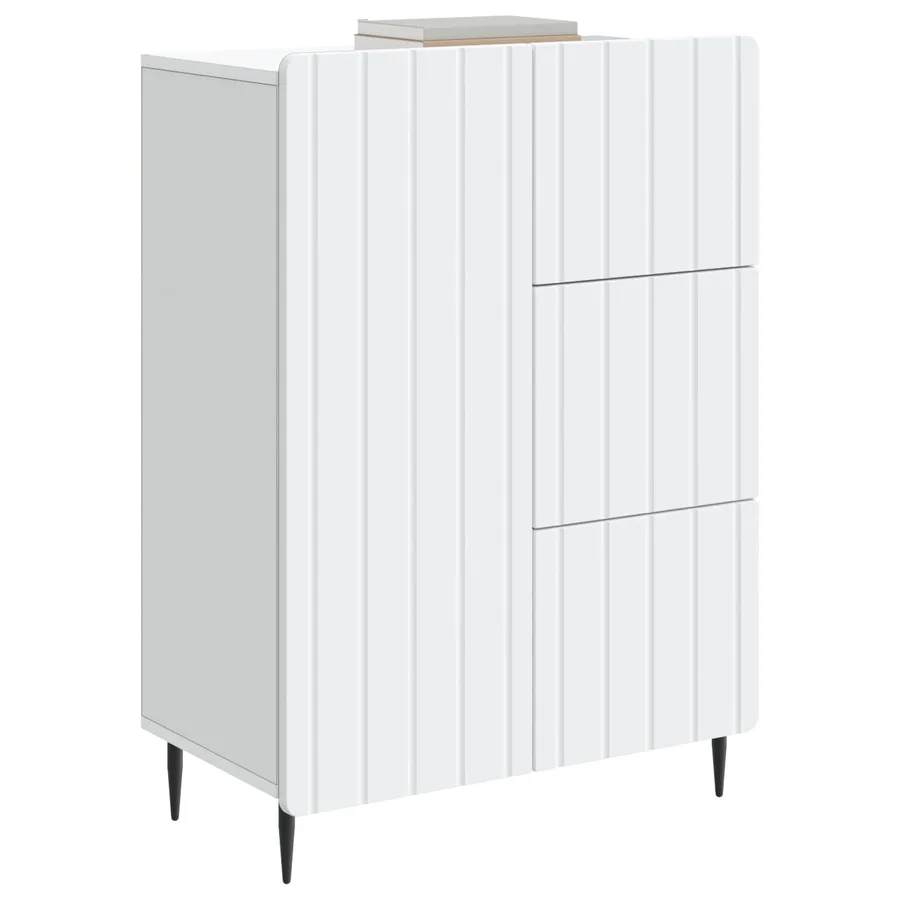 Buffet Blanc 66 x 34,5 x 91,5 cm Bois d'ingénierie - 3