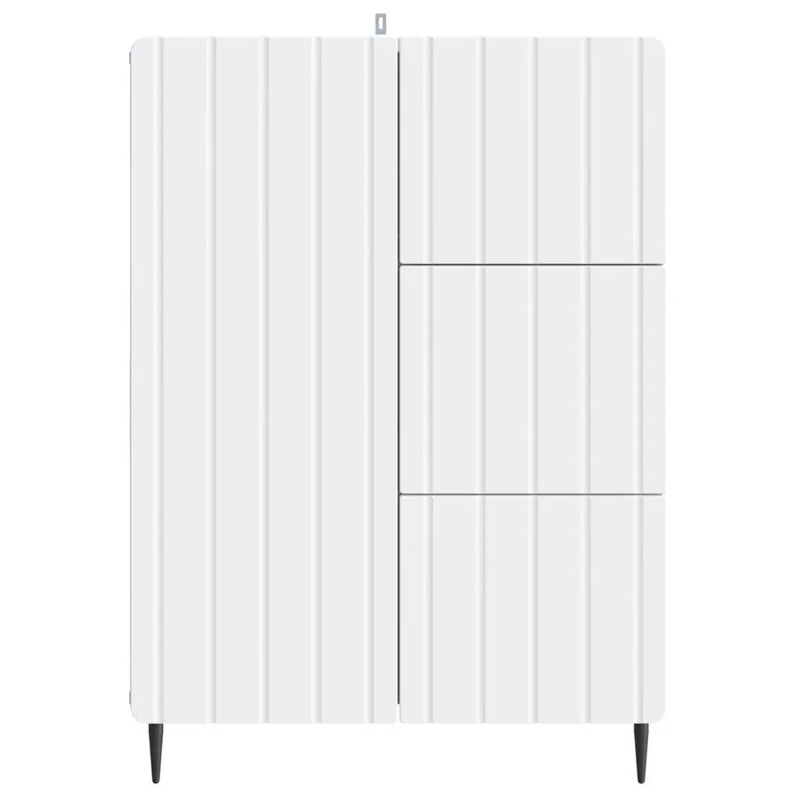 Buffet Blanc 66 x 34,5 x 91,5 cm Bois d'ingénierie - 6
