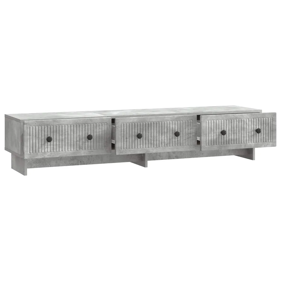 Meuble TV Gris béton 147 x 34,5 x 30 cm Bois d'ingénierie - 5