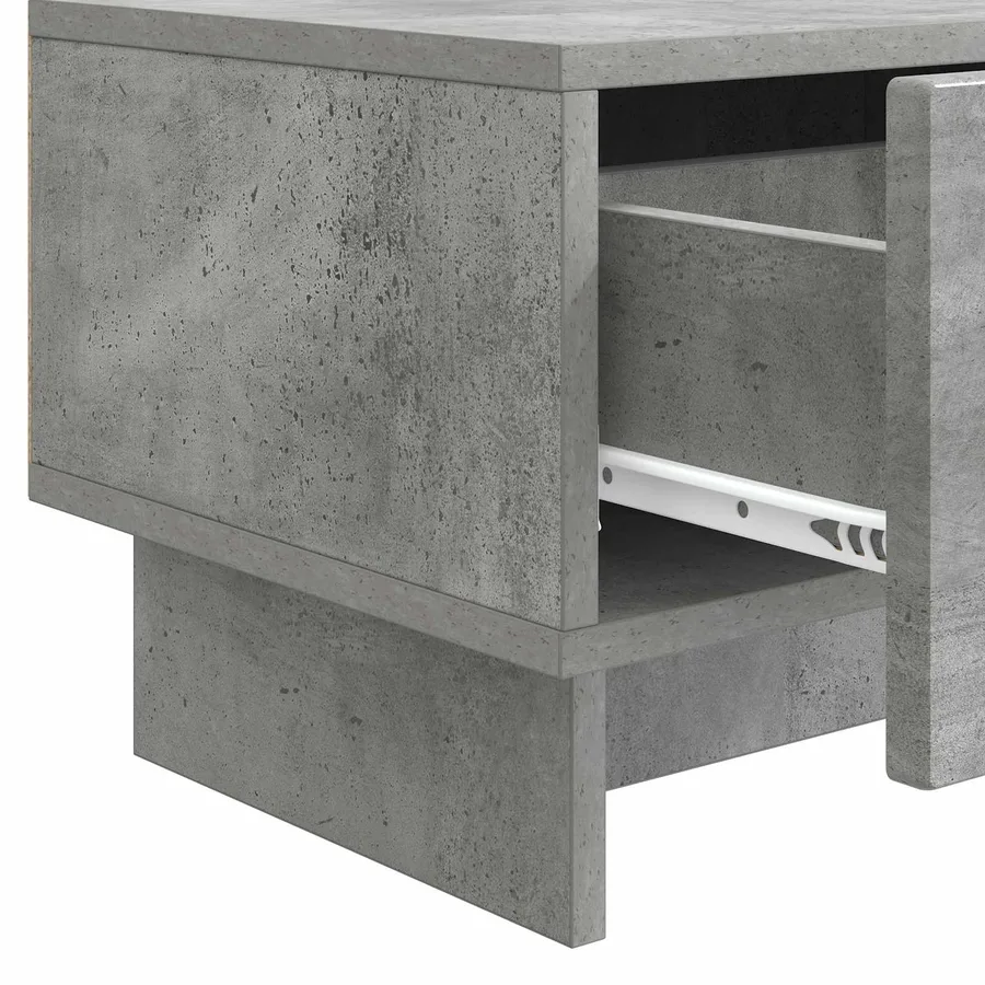 Meuble TV Gris béton 147 x 34,5 x 30 cm Bois d'ingénierie - 9