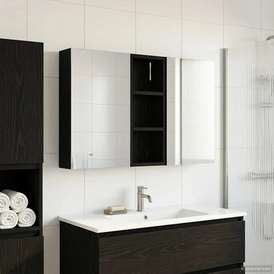 Ensemble de Meubles de Salle de Bain 3 pcs 80 x 10,5 x 50 cm - 4