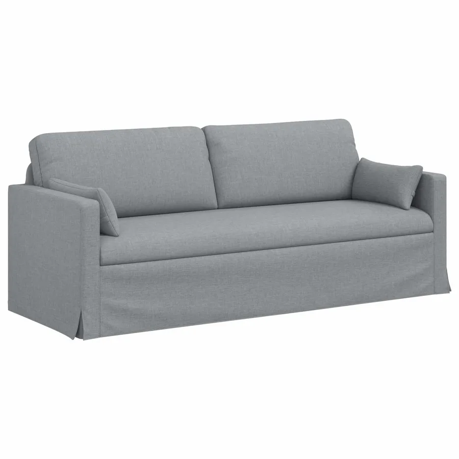 Ensemble de Canapés 2 pcs Gris clair 198 x 78 x 80 cm tissu - 5