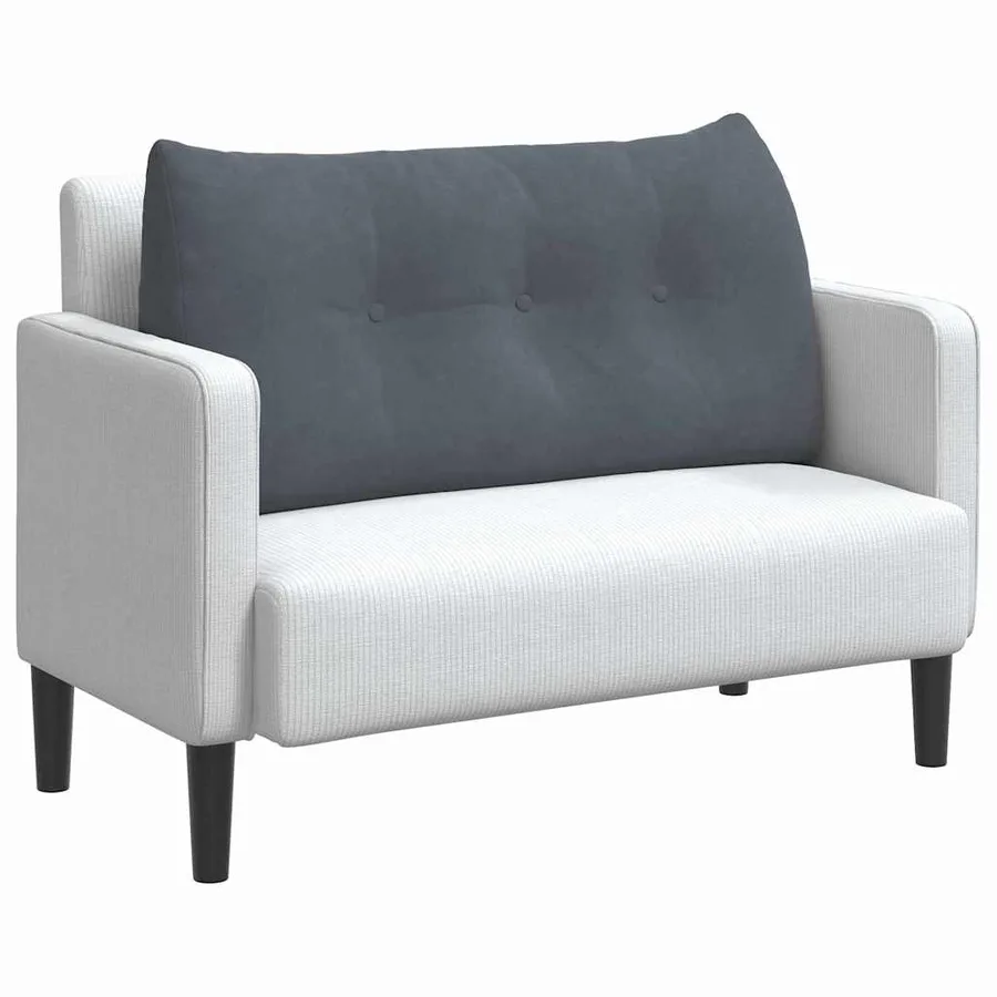Coussin de Dos Gris foncé 100 x 24 x 50 cm Velours - 3