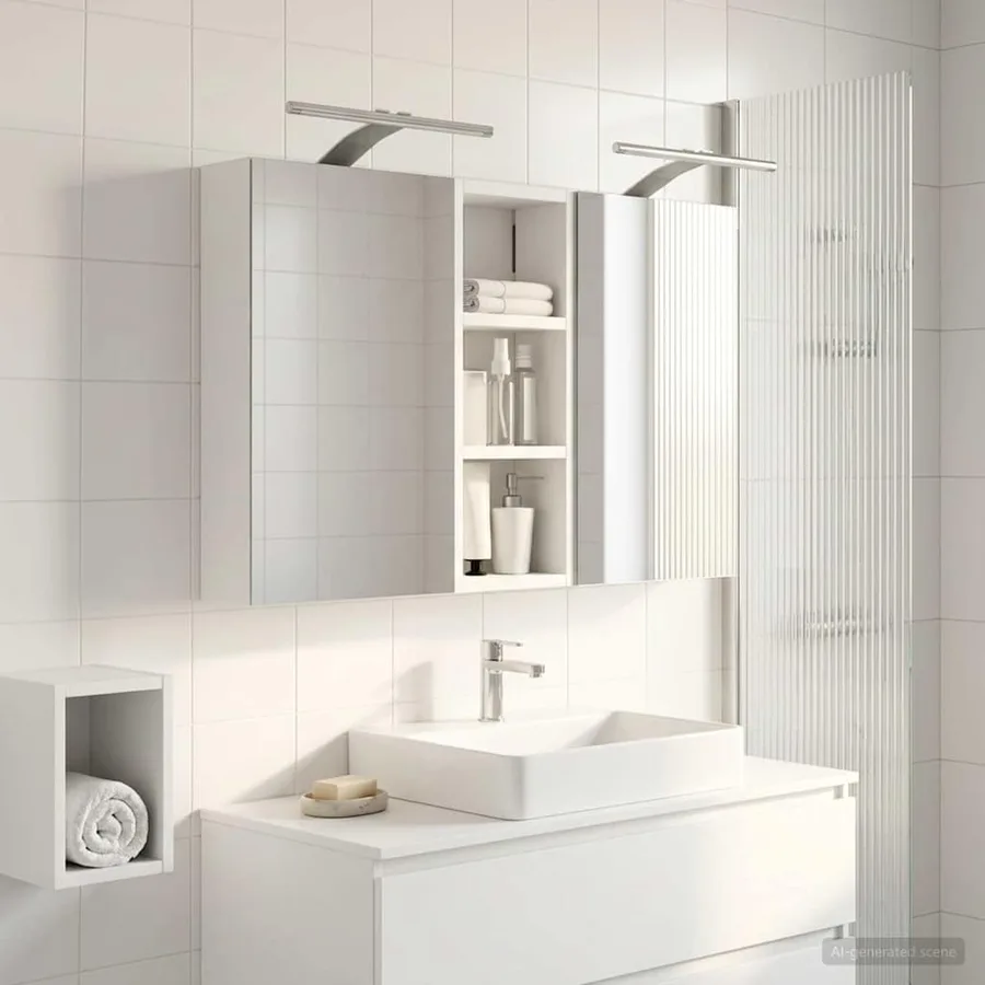 Ensemble de Meubles de Salle de Bain 3 pcs 80 x 10,5 x 50 cm - 4