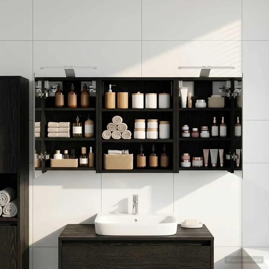 Ensemble de Meubles de Salle de Bain 3 pcs 100 x 10,5 x 50 cm