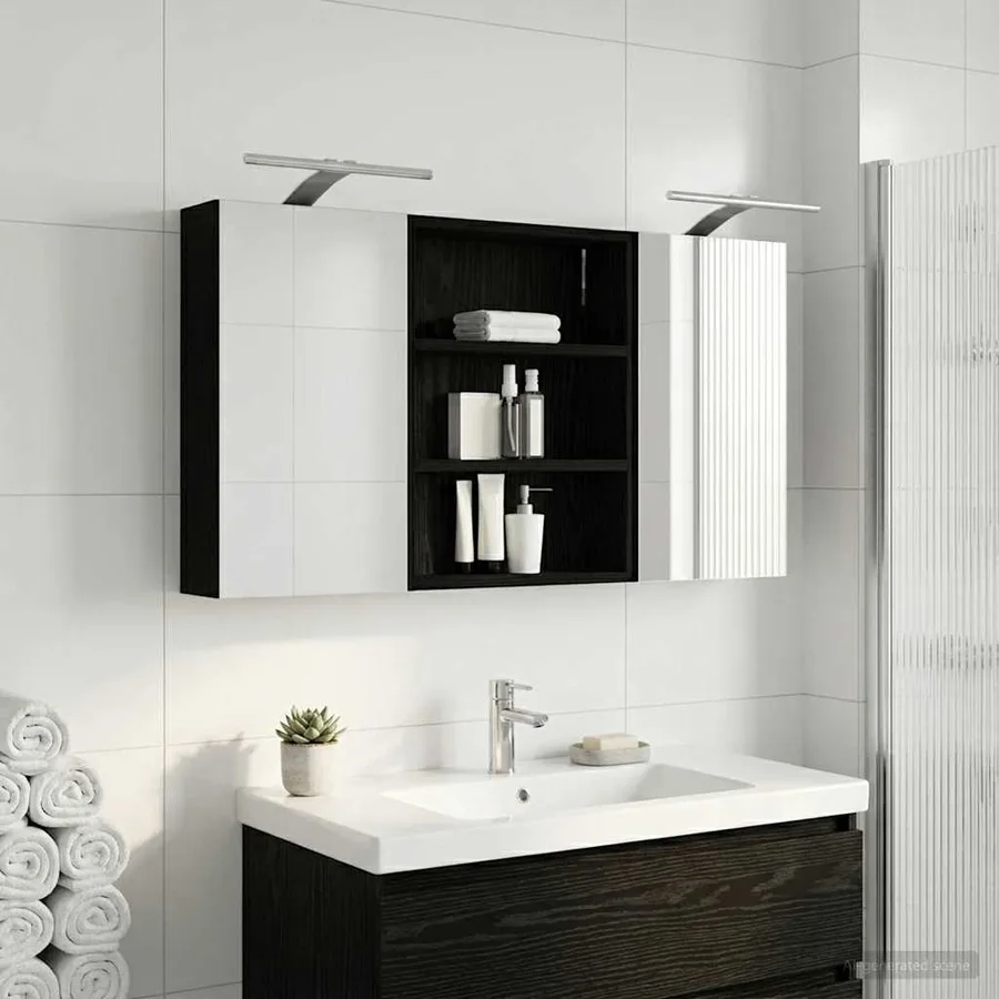 Ensemble de Meubles de Salle de Bain 3 pcs 100 x 10,5 x 50 cm - 4