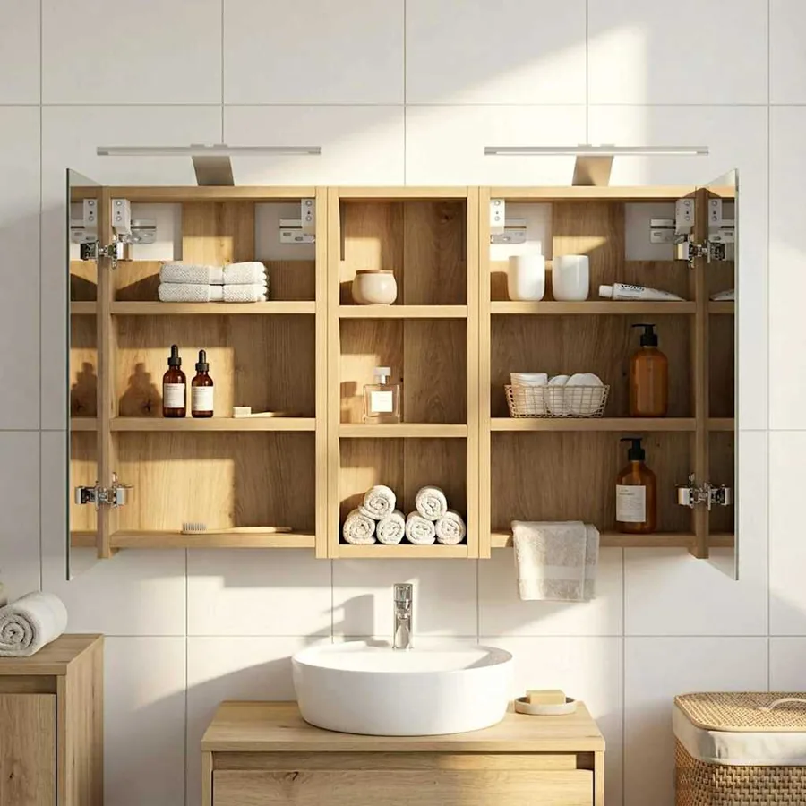 Ensemble de Meubles de Salle de Bain 3 pc 80 x 10,5 x 50 cm