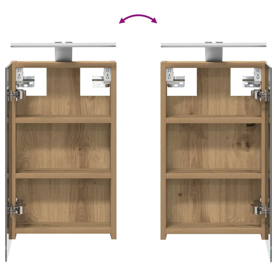 Ensemble de Meubles de Salle de Bain 3 pc 80 x 10,5 x 50 cm - 12