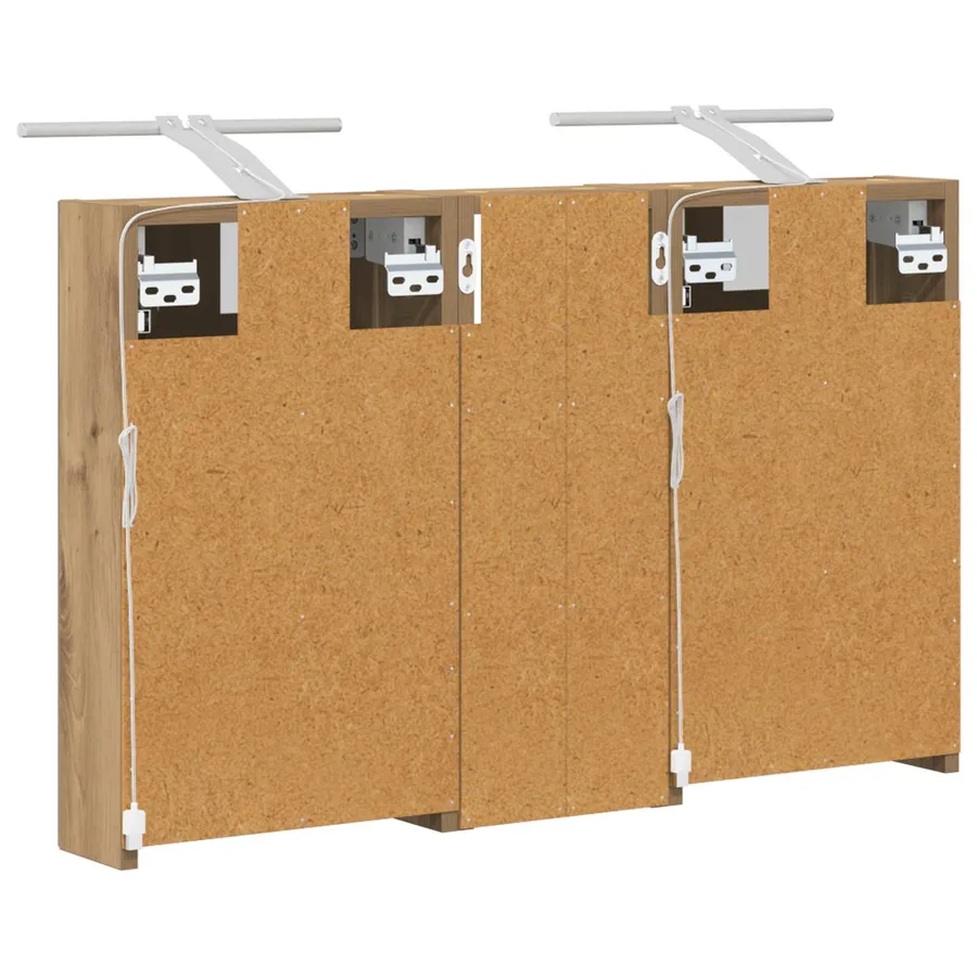 Ensemble de Meubles de Salle de Bain 3 pc 80 x 10,5 x 50 cm - 9