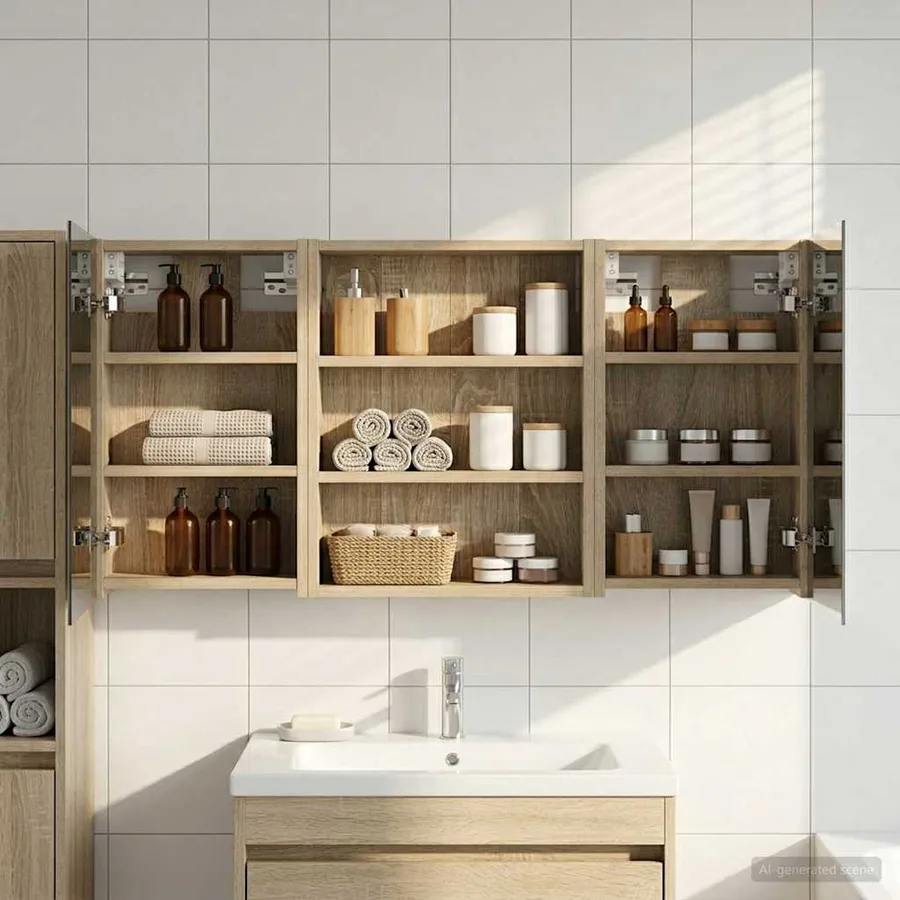 Ensemble de Meubles de Salle de Bain 3 pcs 100 x 10,5 x 50 cm - 4