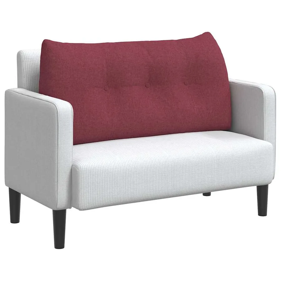 Coussin de Dos Bordeaux 100 x 24 x 50 cm tissu - 3