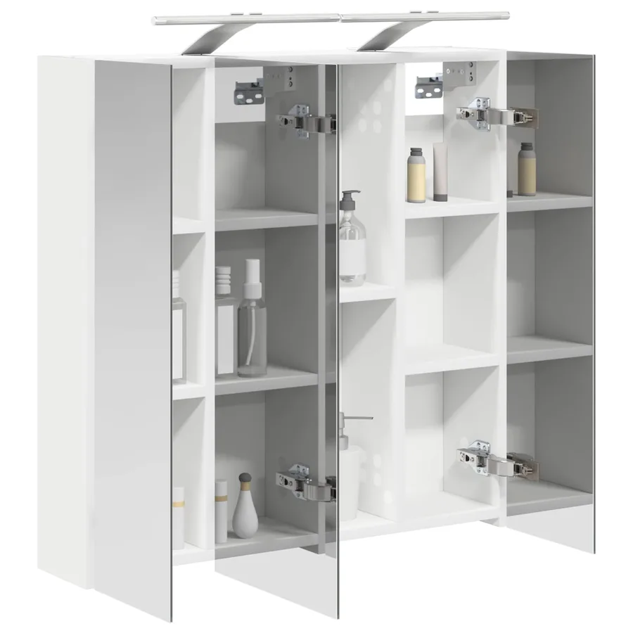 Armoire Miroir de Salle de Bain Blanc 70 x 14,5 x 70 cm - 3