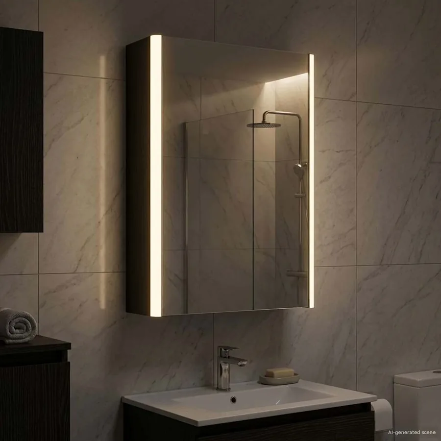 Armoire Miroir de Salle de Bain Chêne noir 33 x 11,5 x 50 cm