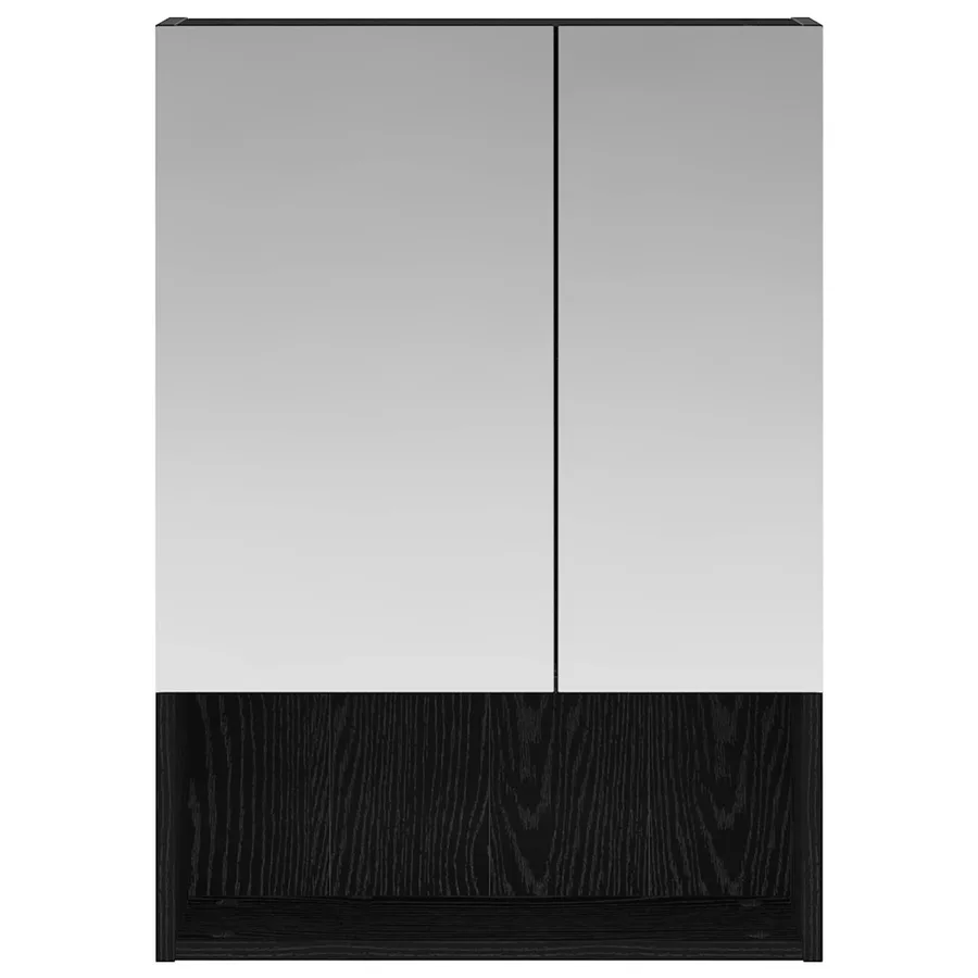 Armoire Miroir de Salle de Bain Chêne noir 50 x 14,5 x 70 cm - 5