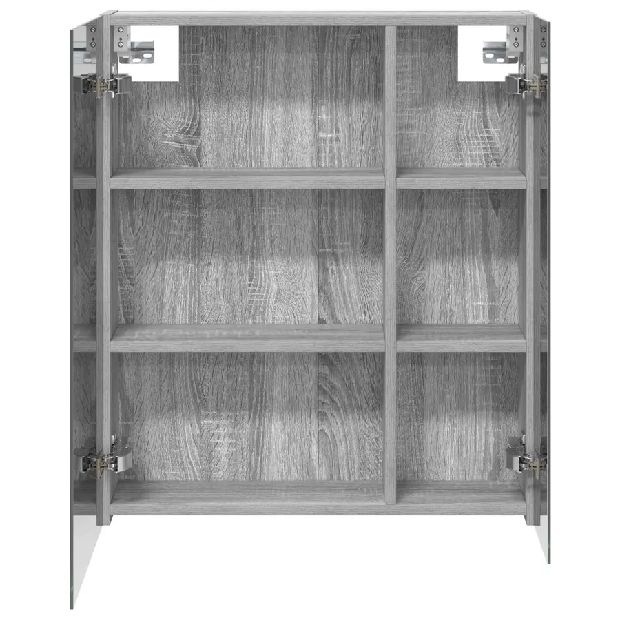 Armoire Miroir de Salle de Bain Gris Sonoma 60 x 14,5 x 70 cm - 6