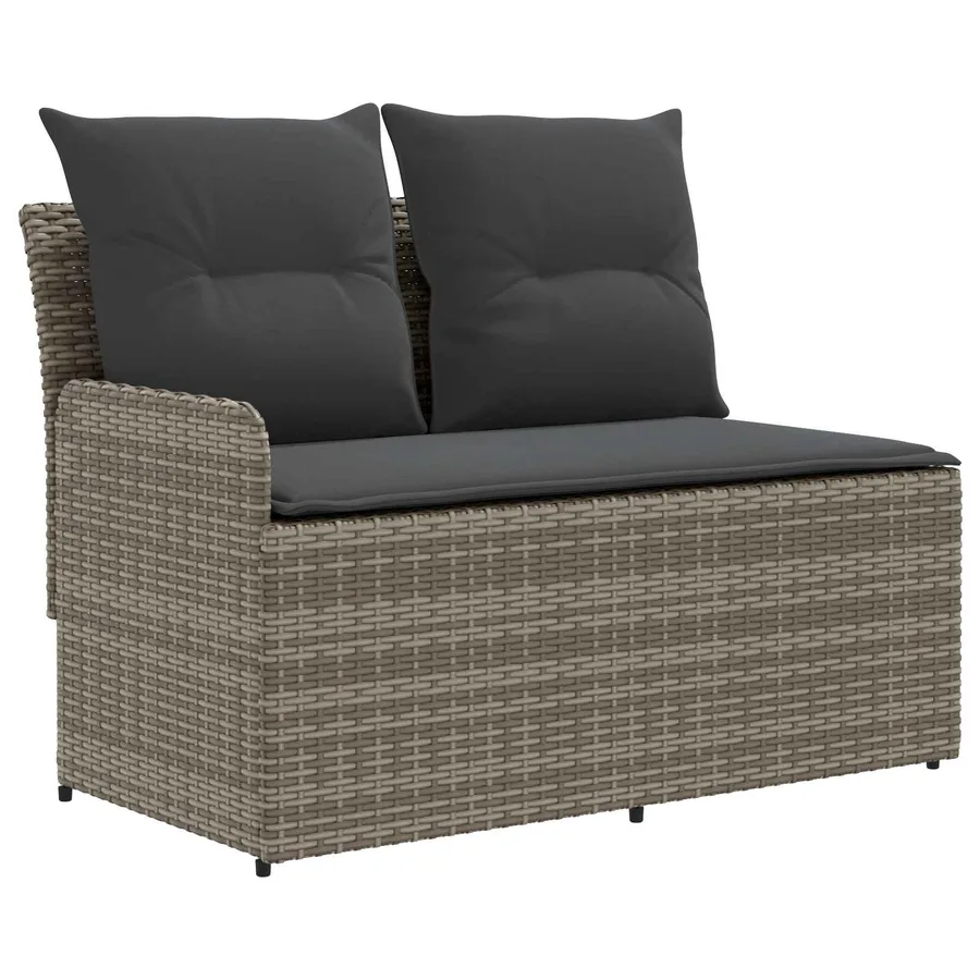Sofa de jardin avec accoudoirs et sofa d'angle 2 Pièce Rotin PE - 5