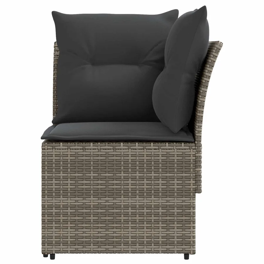 Sofa de jardin avec accoudoirs et sofa d'angle 2 Pièce Rotin PE - 6
