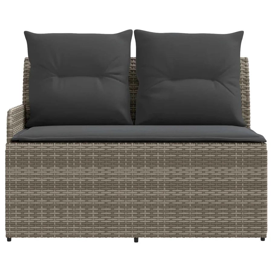 Sofa de jardin avec accoudoirs et sofa d'angle 2 Pièce Rotin PE - 7