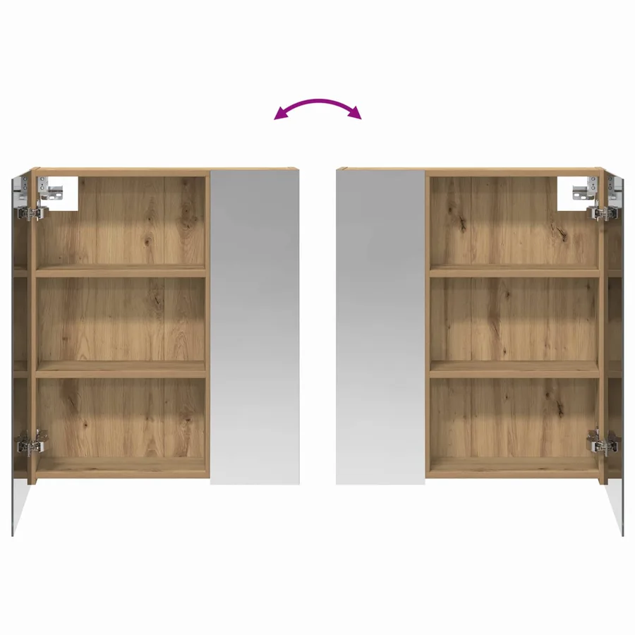 Armoire Miroir de Salle de Bain Chêne artisan 60 x 14,5 x 70 cm - 10