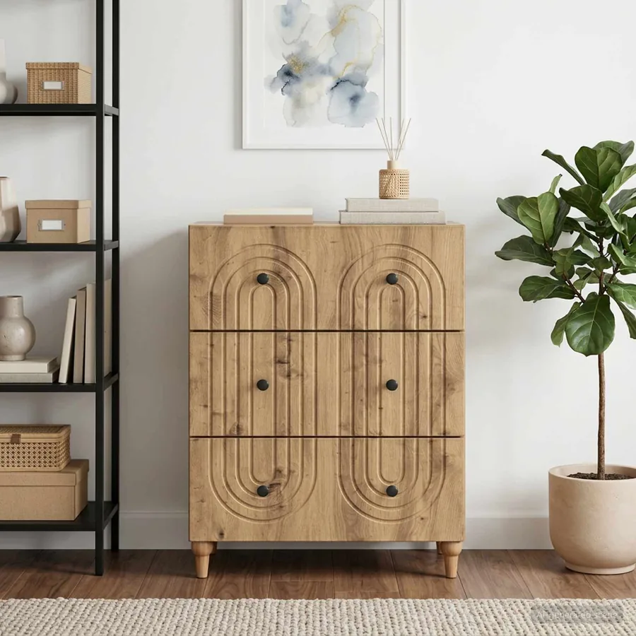 Armoire à tiroirs 66 x 34,5 x 90 cm Bois d'ingénierie