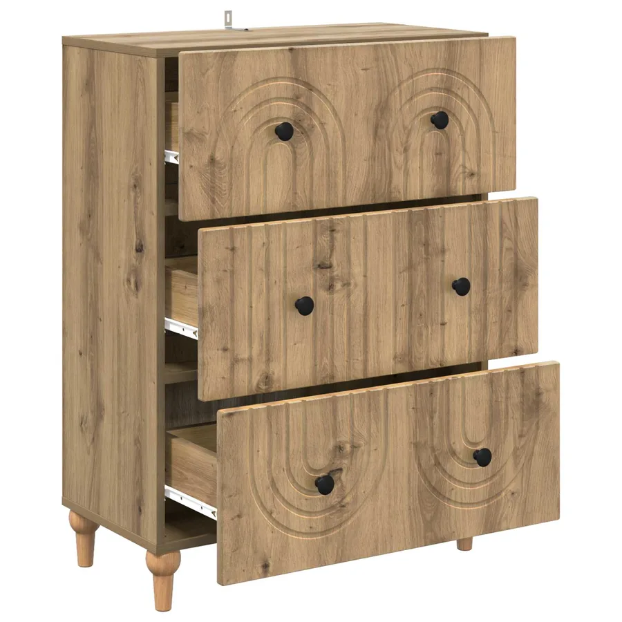 Armoire à tiroirs 66 x 34,5 x 90 cm Bois d'ingénierie - 5