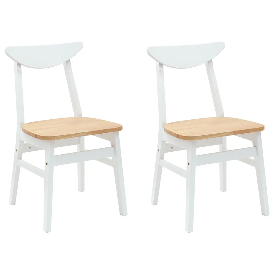 Chaises de salle à manger 2 pcs Blanc 42 x 47.5 x 81 cm - 2