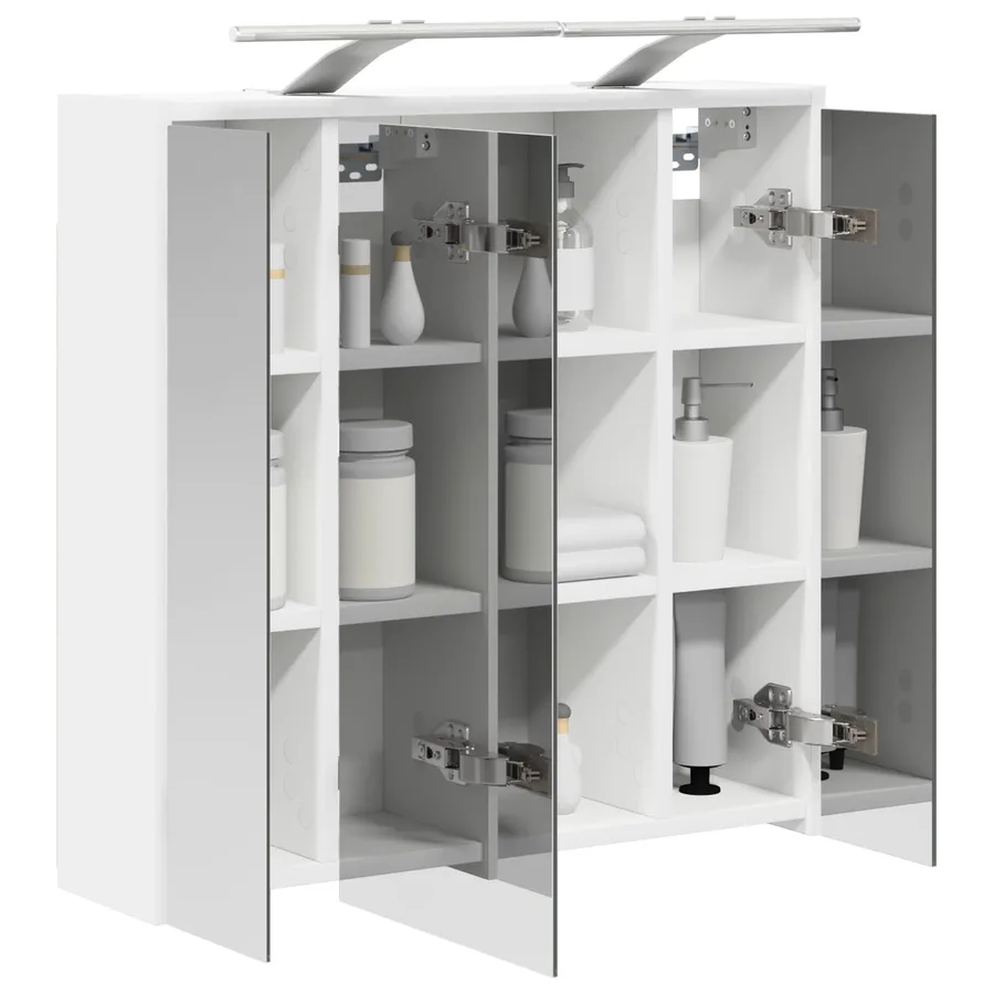 Armoire Miroir de Salle de Bain Blanc 63,5 x 16 x 62,5 cm - 3