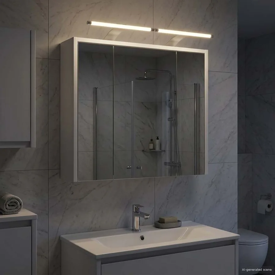 Armoire Miroir de Salle de Bain Blanc 63,5 x 16 x 62,5 cm - 4