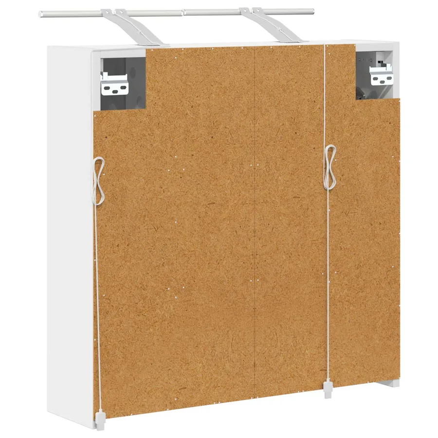 Armoire Miroir de Salle de Bain Blanc 63,5 x 16 x 62,5 cm - 9