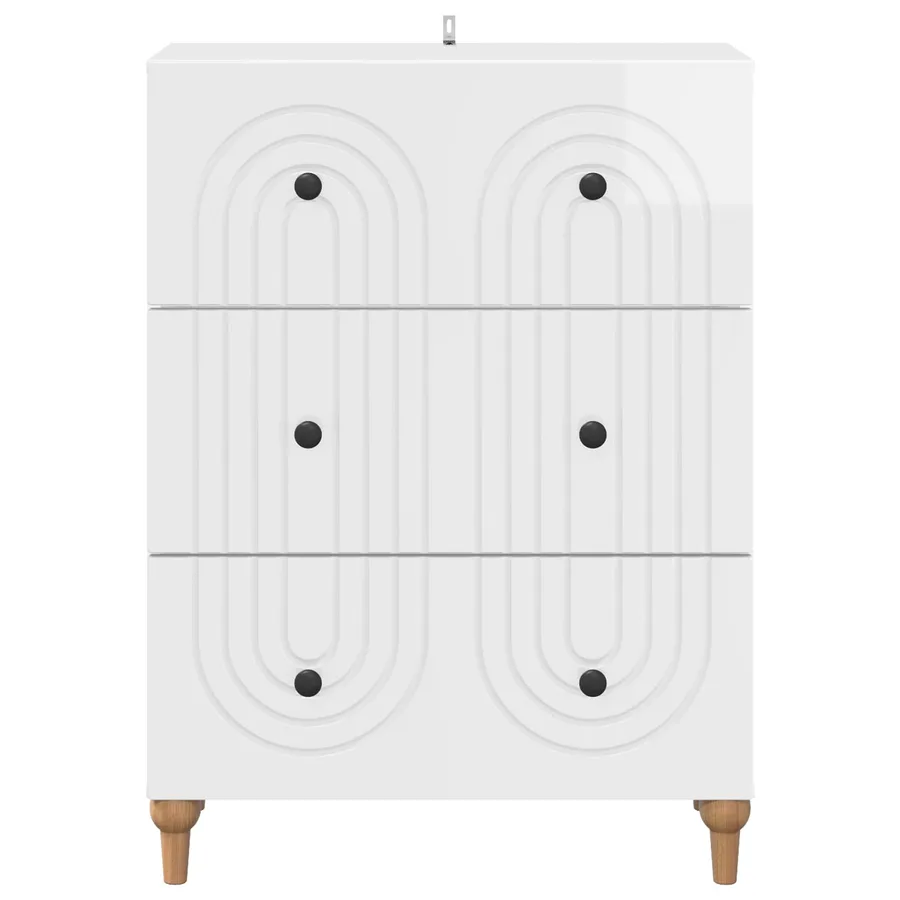Armoire à tiroirs Blanc brillant 66 x 34,5 x 90 cm - 6