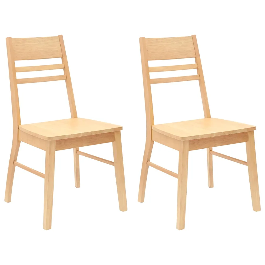 Chaises de salle à manger 2 pcs Naturel 43 x 54 x 89 cm - 2