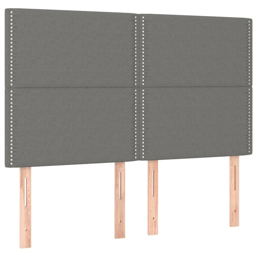 Sommier à lattes de lit et matelas et LED Gris foncé 140x200 cm - 7