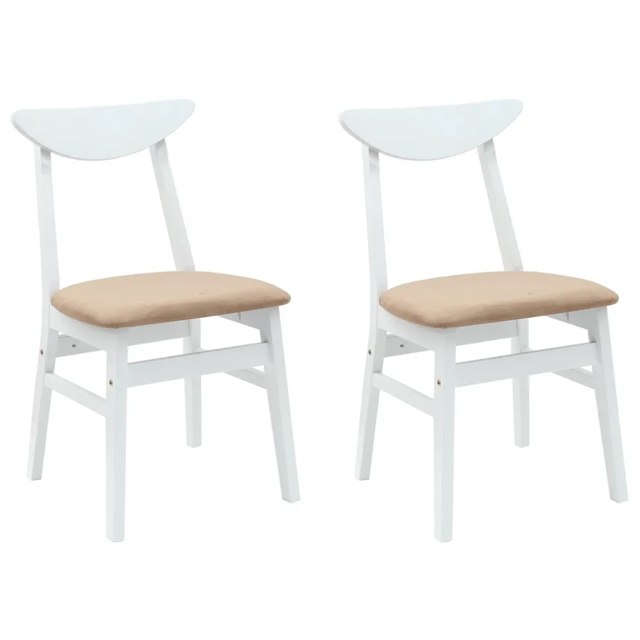 Chaises de salle à manger 2 pcs Blanc 42 x 47.5 x 81 cm - 2