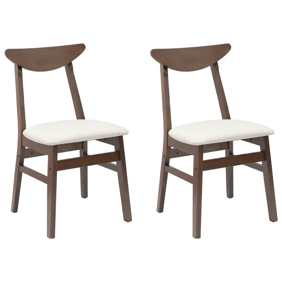 Chaises de salle à manger 2 pcs Marron Clair 42 x 47.5 x 81 cm - 2