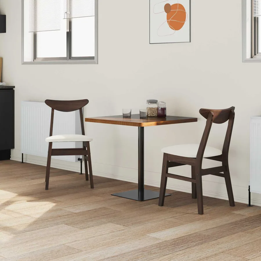Chaises de salle à manger 2 pcs Marron Clair 42 x 47.5 x 81 cm - 3