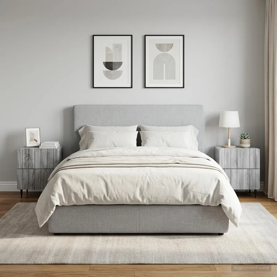 Cabinet de chevet 2 pcs Sonoma gris 43 x 34,5 x 49,5 cm