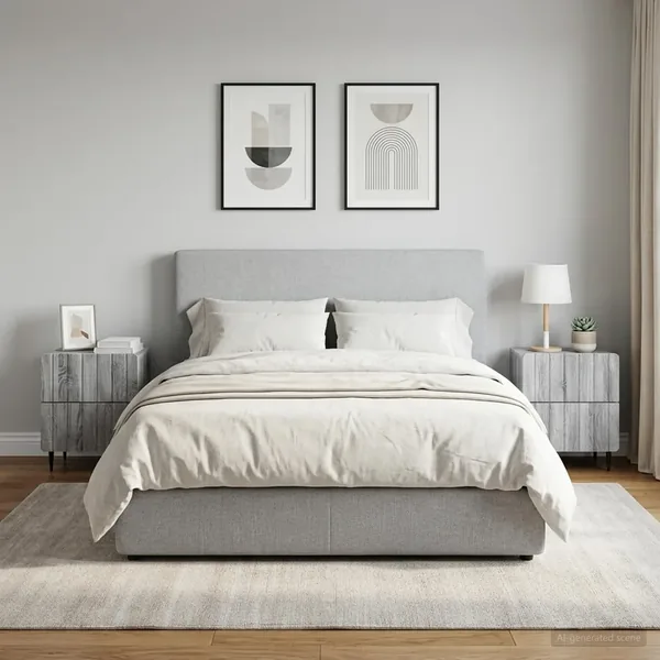 Cabinet de chevet 2 pcs Sonoma gris 43 x 34,5 x 49,5 cm