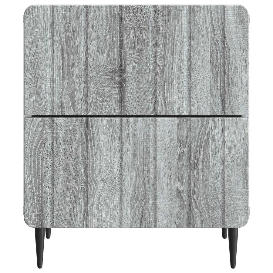 Cabinet de chevet 2 pcs Sonoma gris 43 x 34,5 x 49,5 cm - 7
