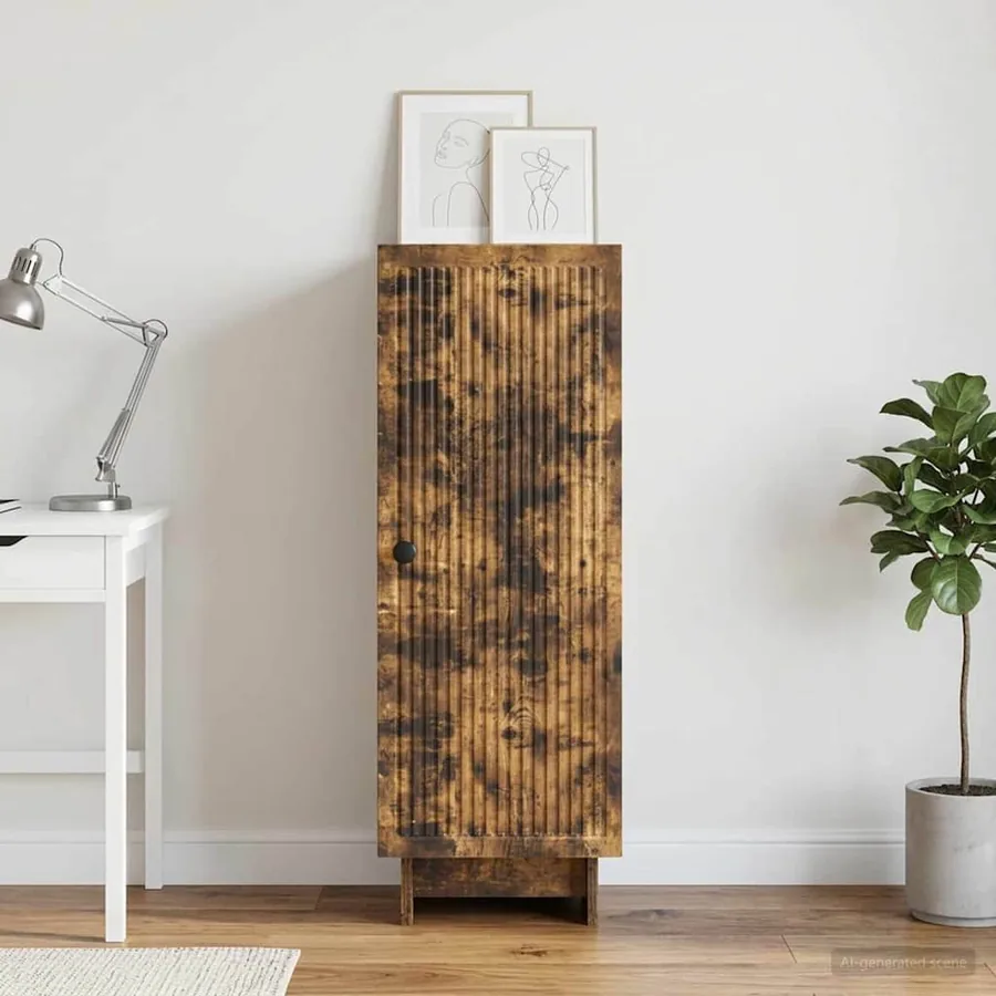 Buffet Chêne fumé 33 x 34,5 x 90 cm Bois d'ingénierie
