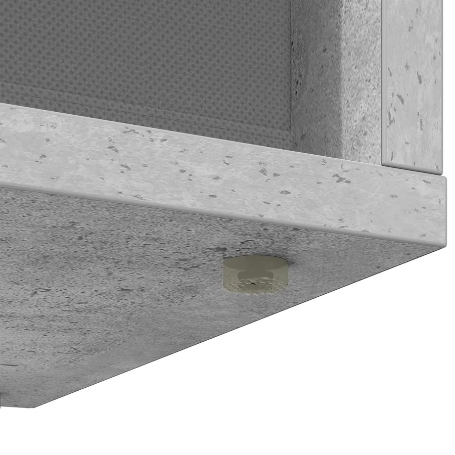 Basboard avec tiroir Gris béton 102 x 32 x 48,5 cm - 11