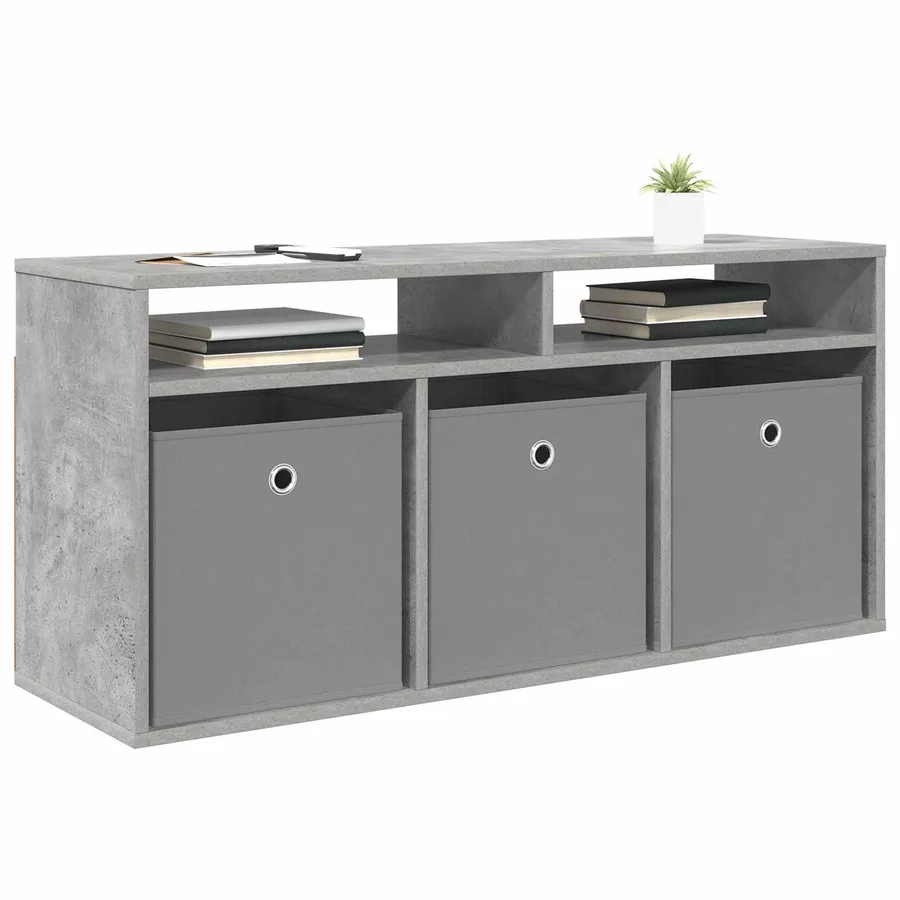 Basboard avec tiroir Gris béton 102 x 32 x 48,5 cm - 3